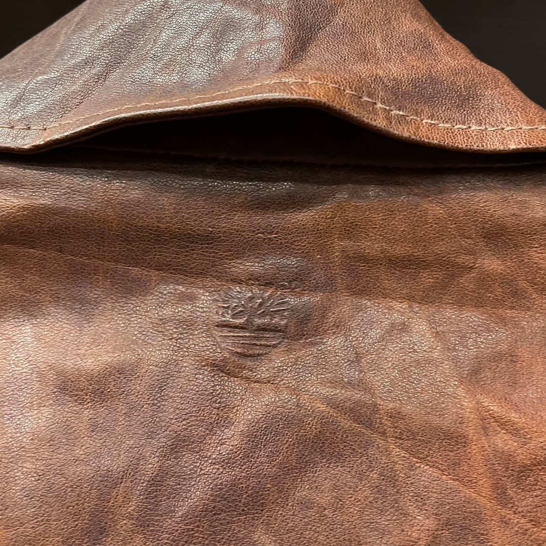 90s 팀버랜드 올드 레더 램스킨 가죽 자켓 상품이미지6