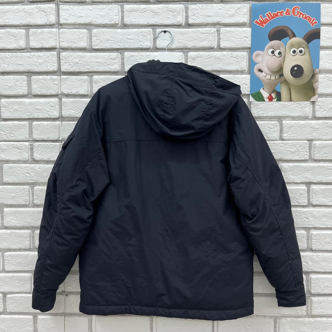 노스페이스 블랙 600후드 다운 점퍼-M 95 상품이미지5