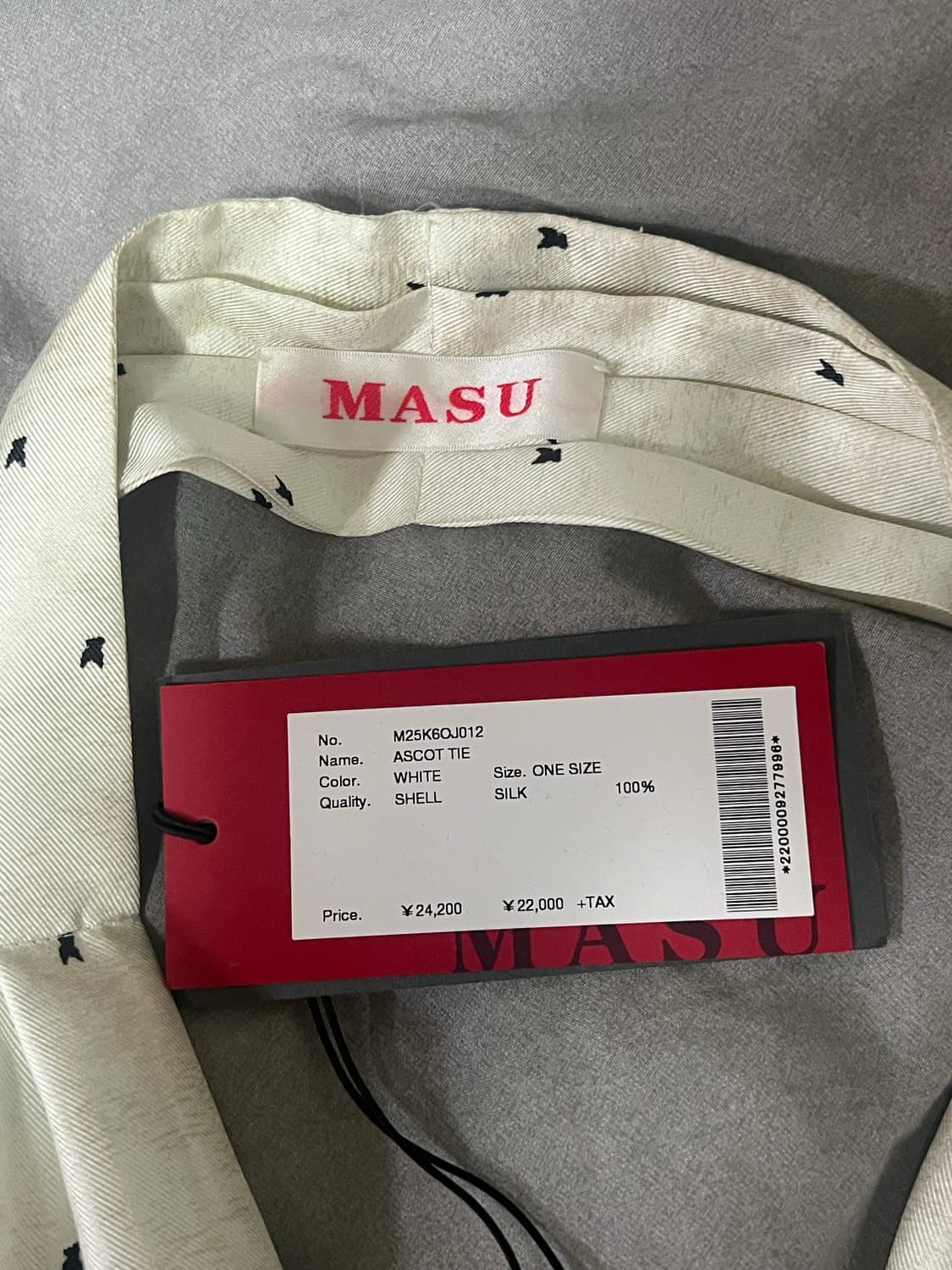 MASU 마수 실크 ASCOT TIE 스카프 상품이미지2