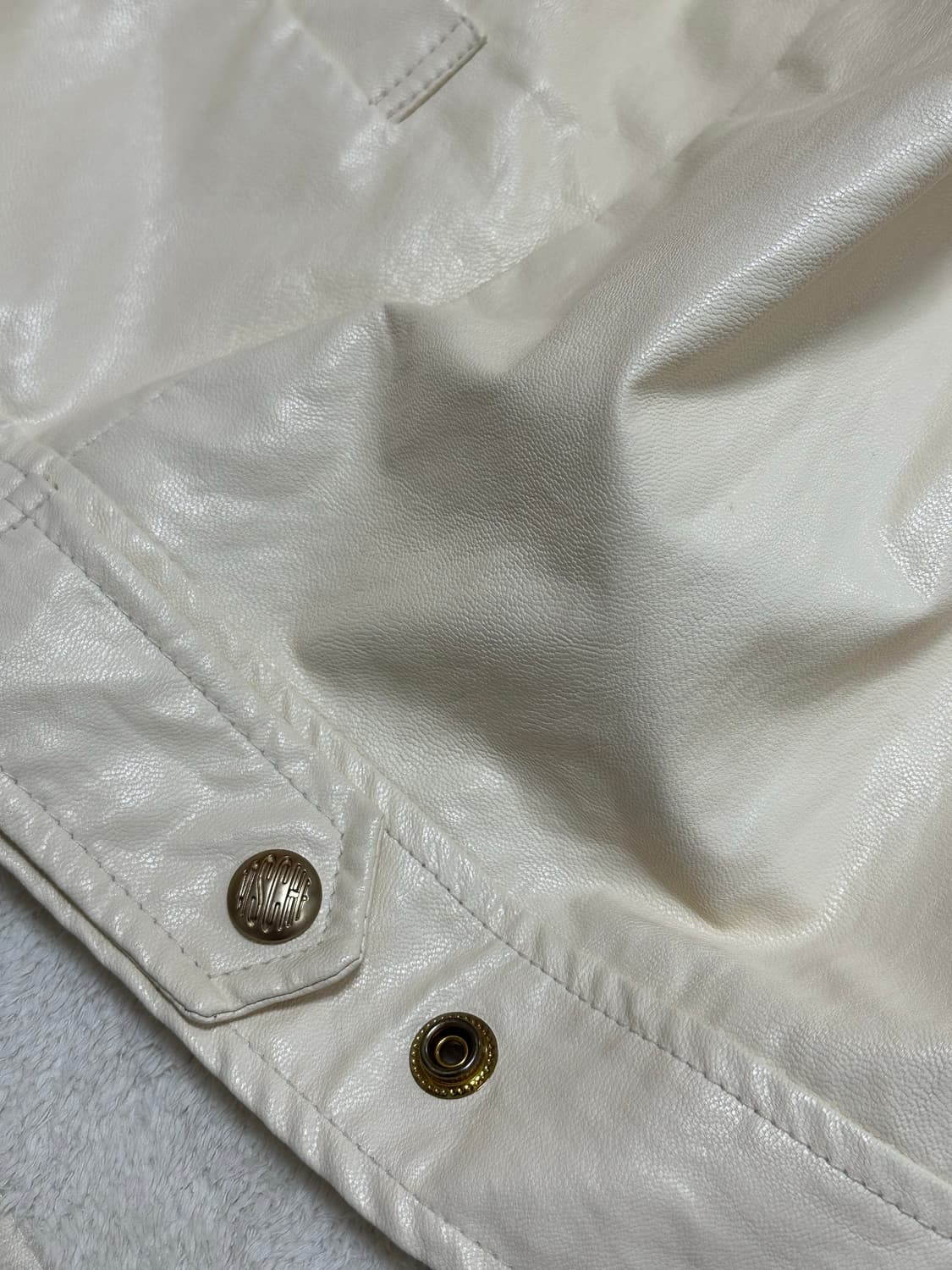 미스치프 레더자켓 크림 아이보리 상품이미지7