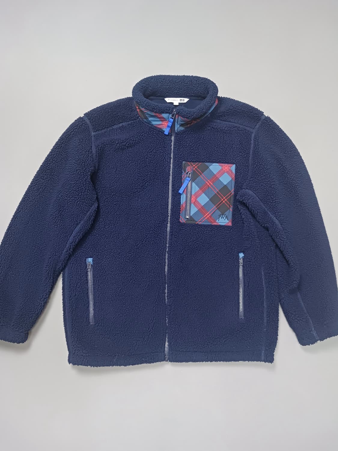 [L] 유니클로 X JW앤더슨 플리스 풀집업 블루종 네이비 상품이미지1