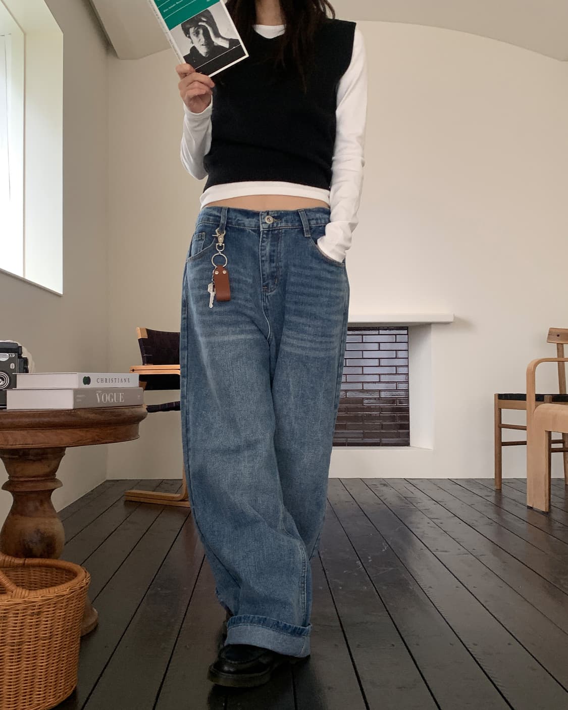 빈티지 와이드 데님 팬츠 상품이미지4