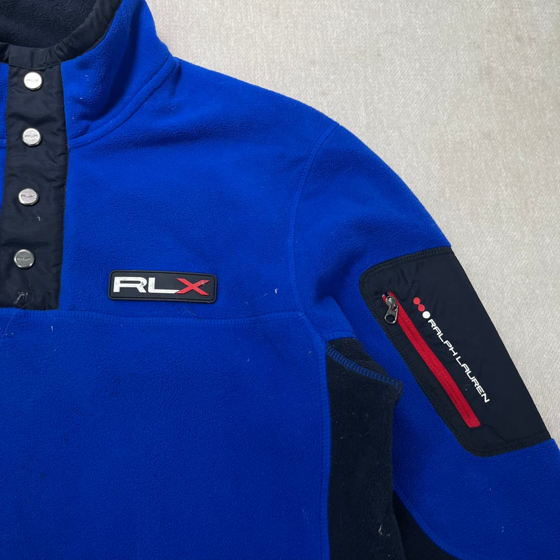 100 폴로 랄프로렌 RLX 성조기 반집업 후리스 상품이미지2