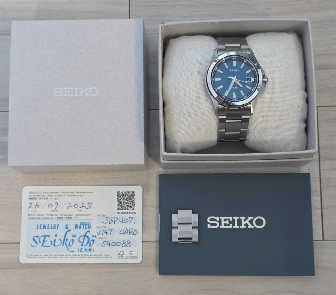 세이코 태턍광 솔라 청판 SBPN071 메탈시계(풀박스) 상품이미지1