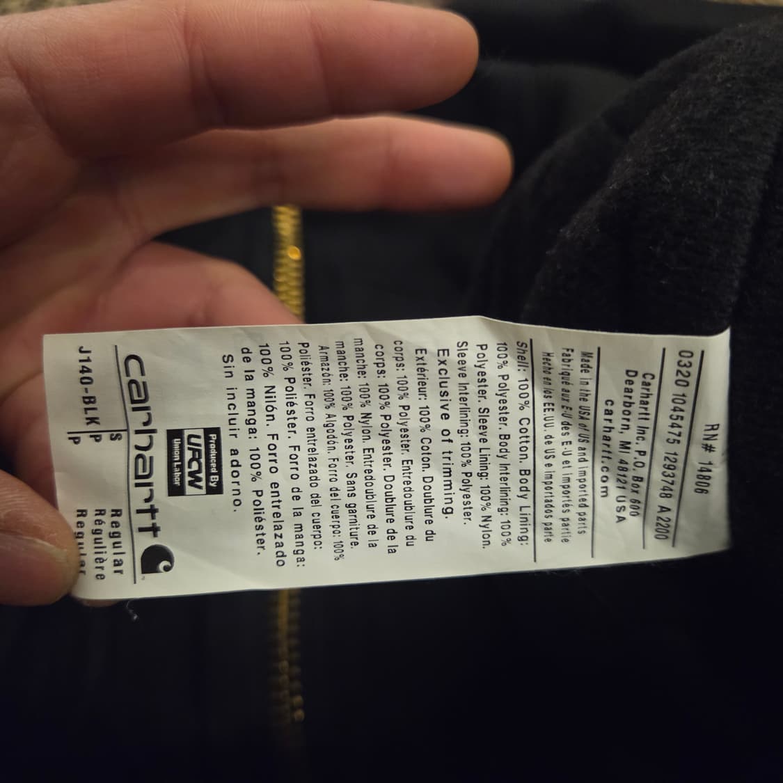 칼하트 덕 액티브 자켓 j140 상품이미지4