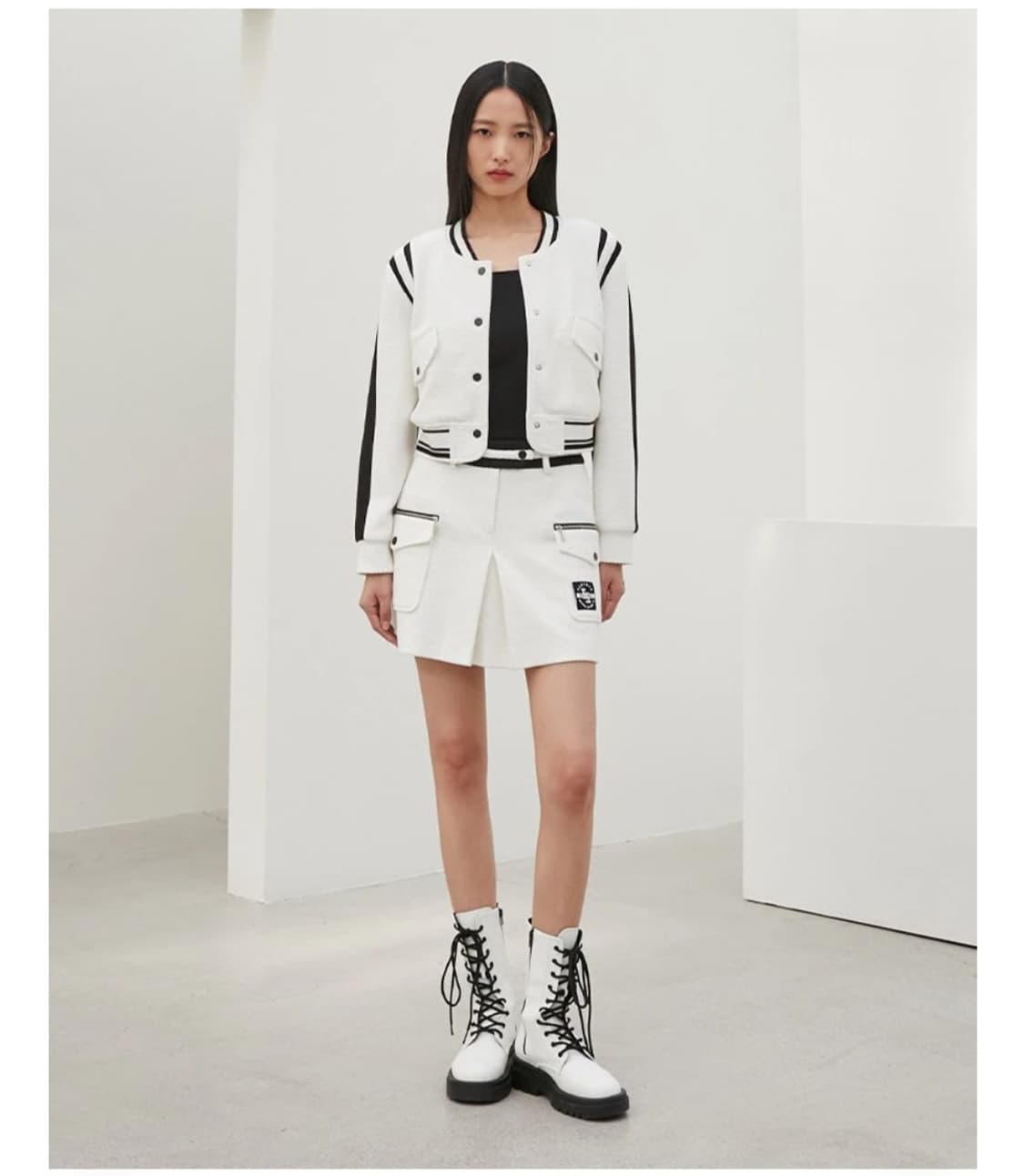 (새상품)에고이스트 배색 크롭점퍼55 상품이미지6