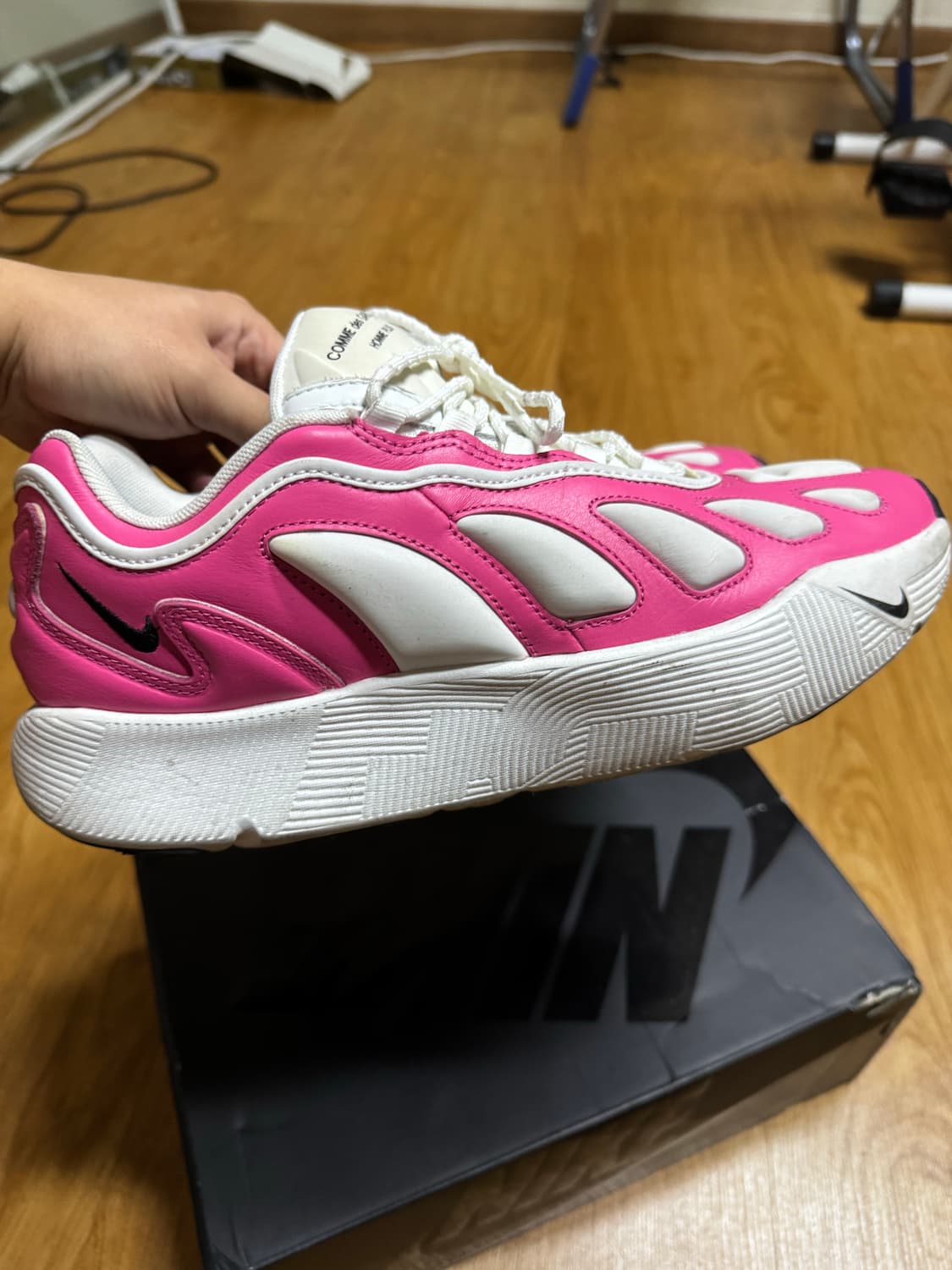 나이키 꼼데가르송 플러스 센스 96 핑크화이트 상품이미지4