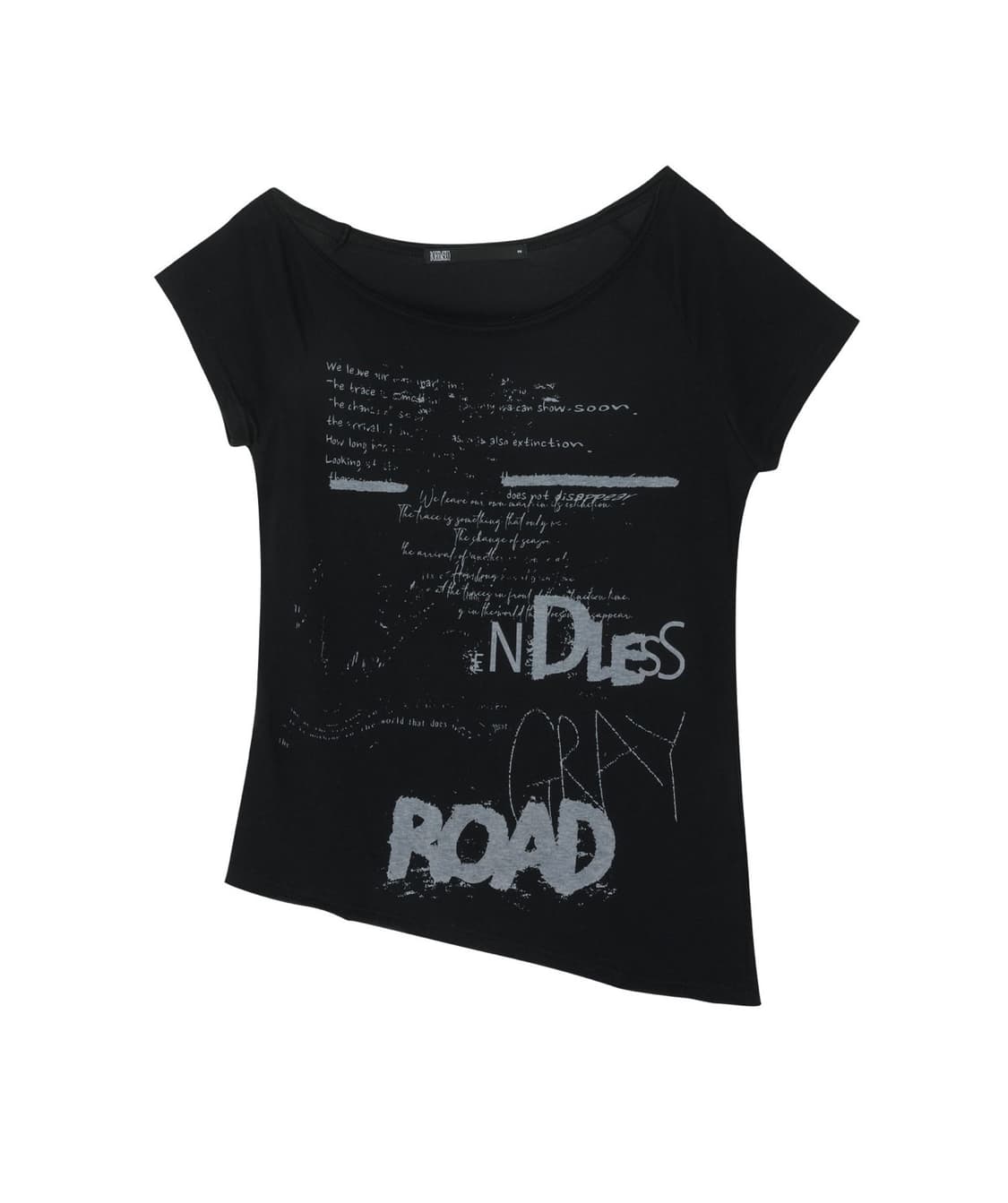 보헤미안서울 FUNKY SCOOP NECK TEE SCRIBBLE 상품이미지2