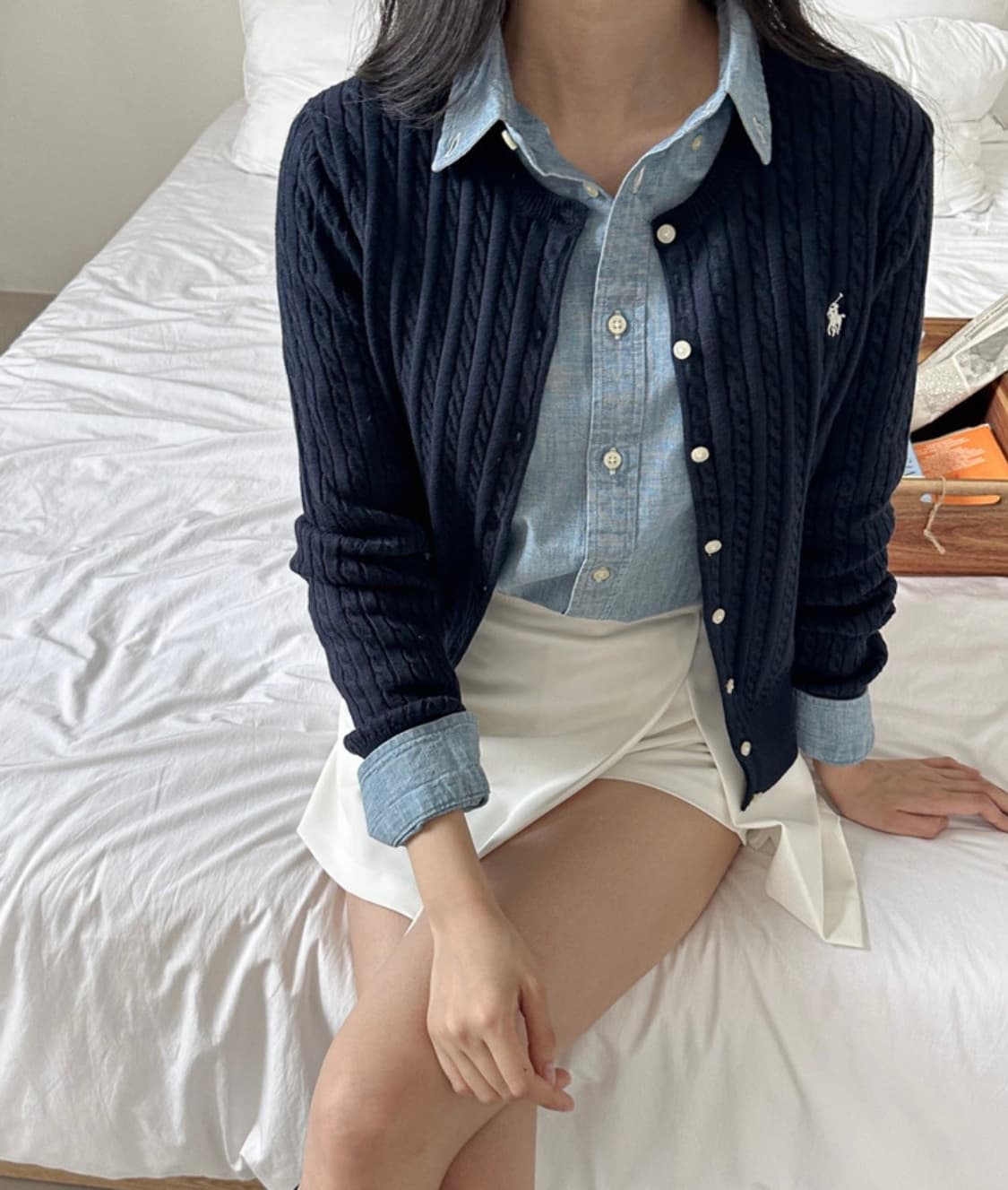 폴로 가디건 네이비 상품이미지3