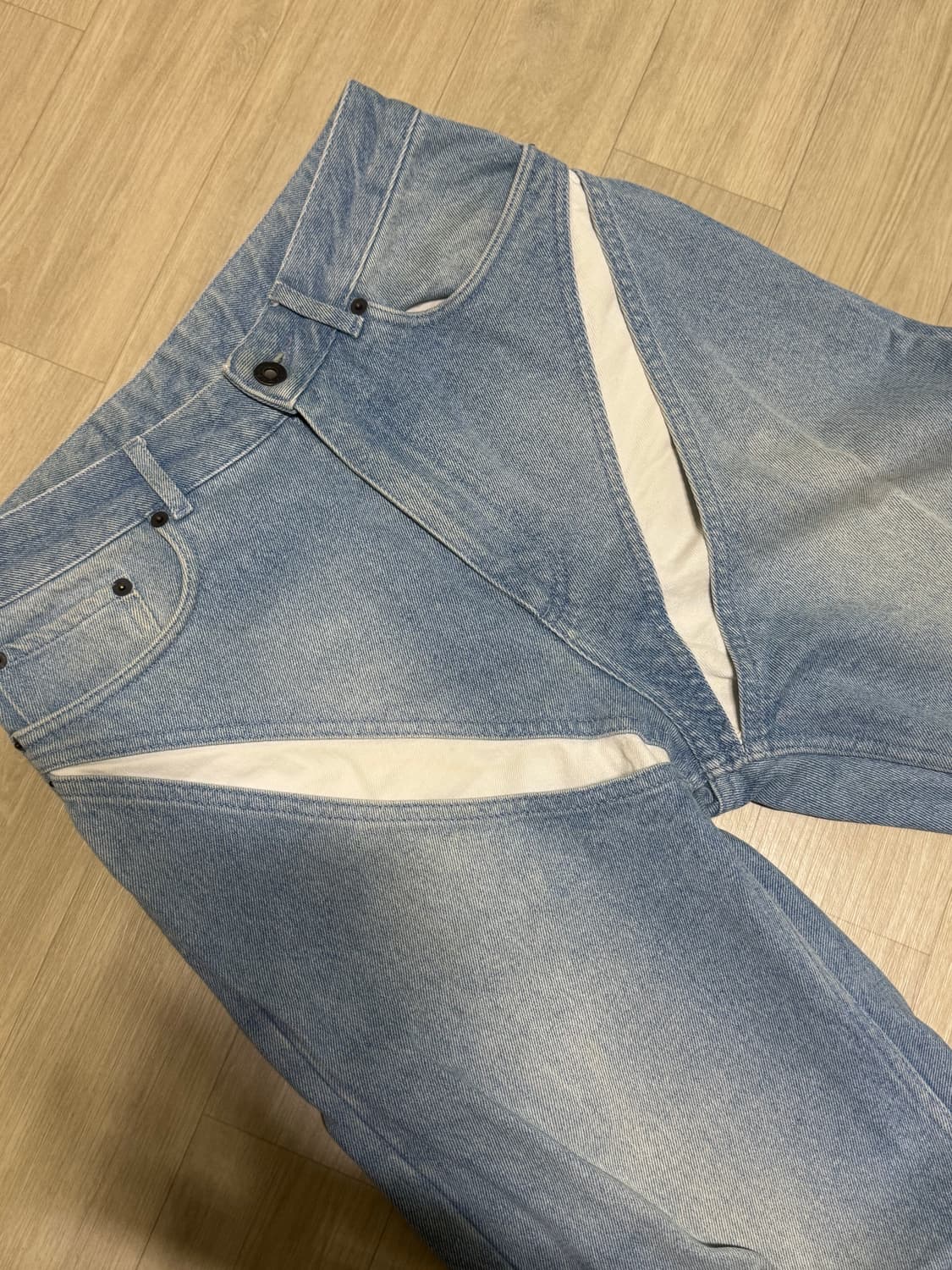 [s] 와이프로젝트 컷아웃 데님 상품이미지1