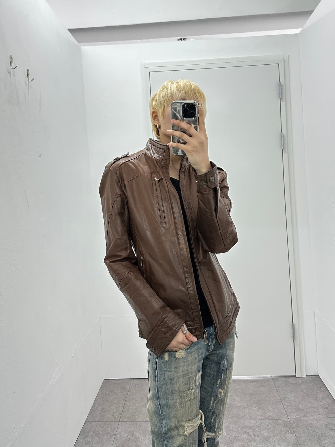 Kinloch Anderson Cowhide Leather Jacket 상품이미지1