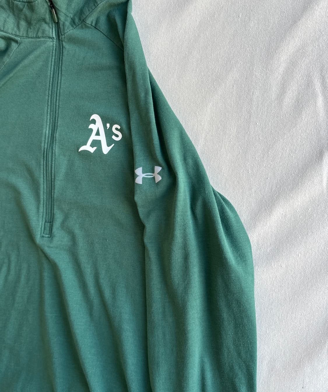 언더아머 오클랜드 애슬레틱스 쿼터지프 풀오버 (그린 / 루즈핏) 상품이미지7