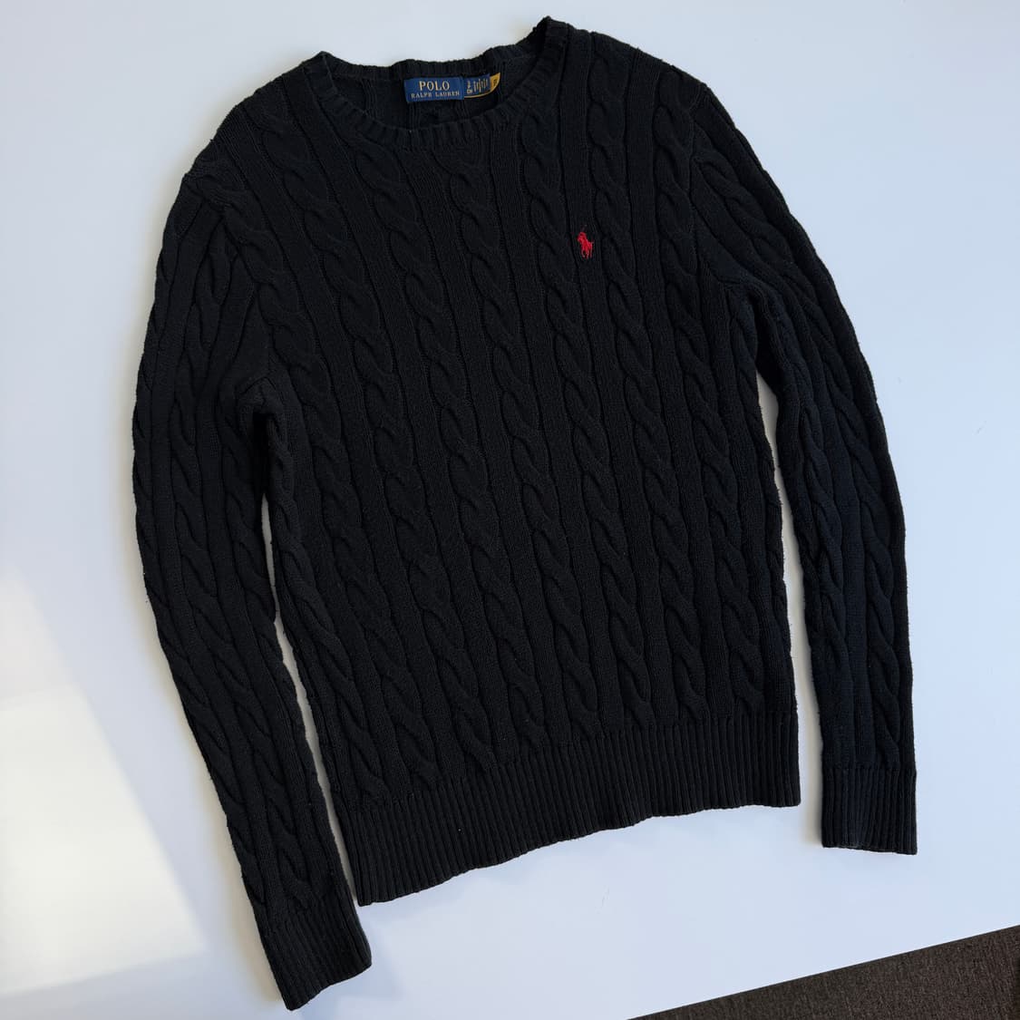 Polo 폴로 랄프로렌 신형 블랙 케이블 니트 상품이미지1