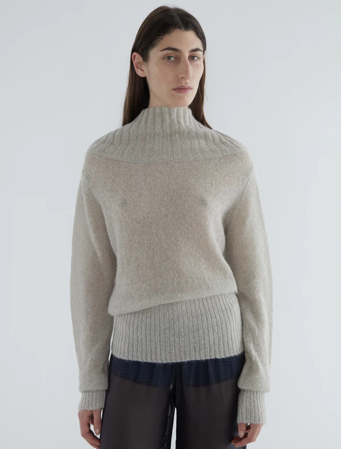 (S) 팔로마울 NO.2714 Sofre 오프숄더 니트 그레이 상품이미지5