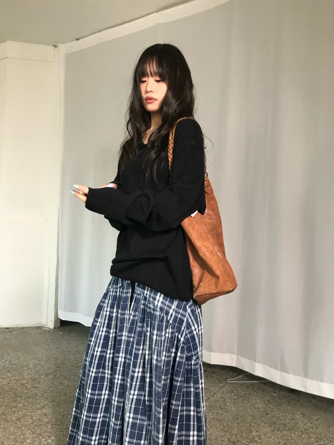 캐시미어 블랜드 블랙 니트 상품이미지2