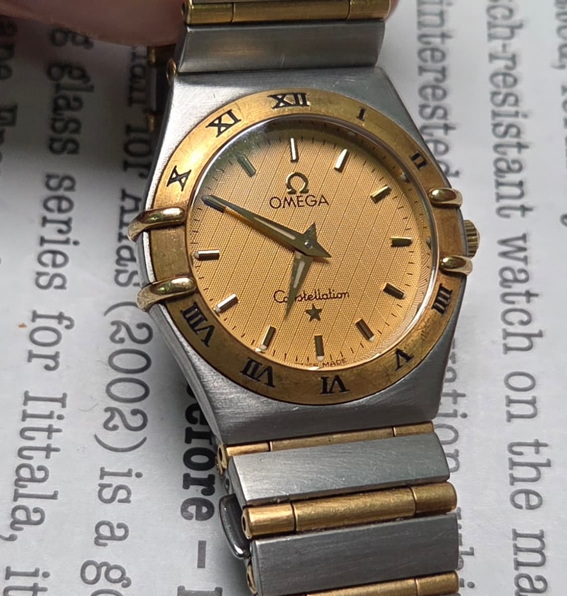 오메가 컨스틸레이션 별로고 18K콤비 풀바 쿼츠 여성용 브레이슬릿 ver 상품이미지10