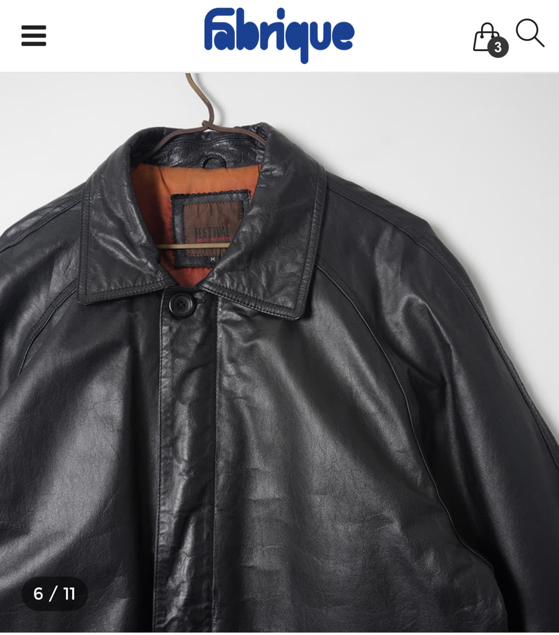빈티지 카코트 레더자켓 (Cowhide, Black) 상품이미지5