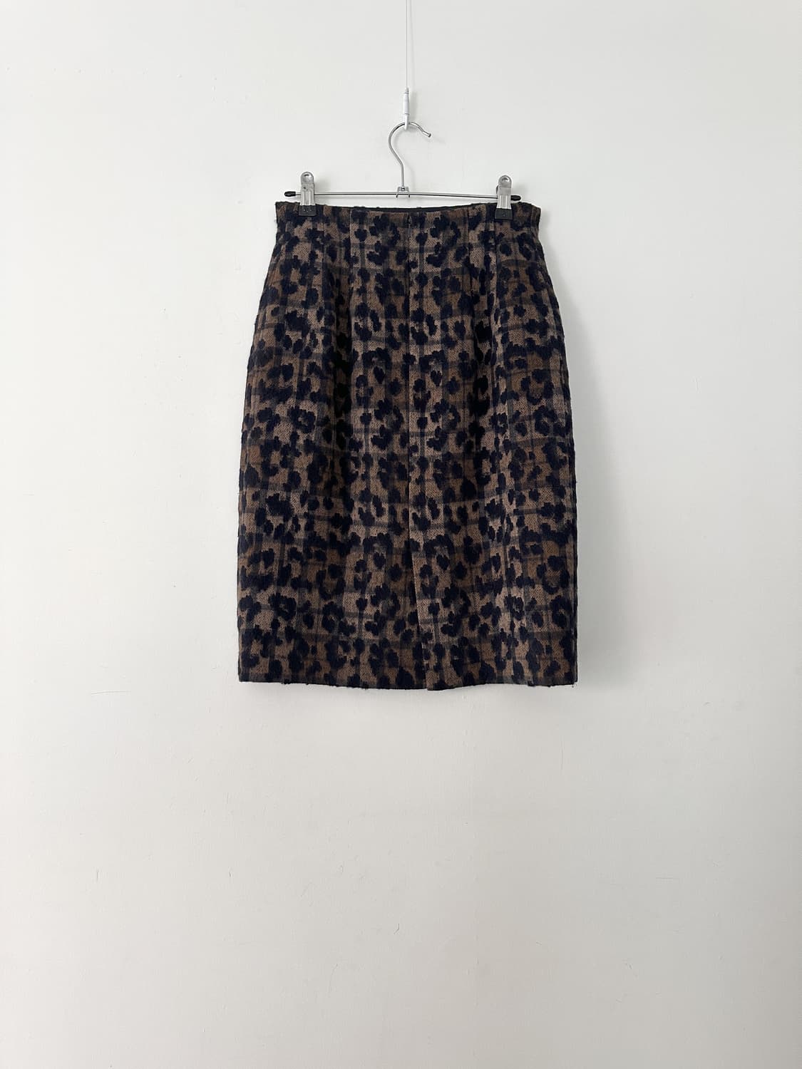 Clover pattern formal skirt / brown 상품이미지3