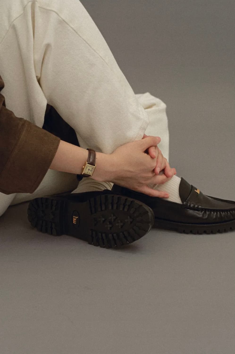 (미착용 새상품) 호와스 스퀘어 클래식 시계 (브라운) 상품이미지3