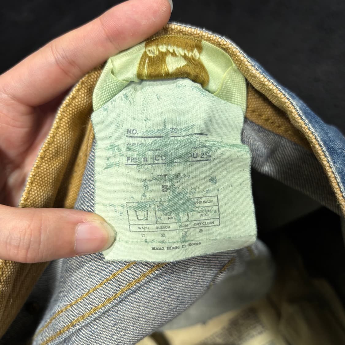 36 바스통 BASTONG 701 워싱 데님팬츠 상품이미지7