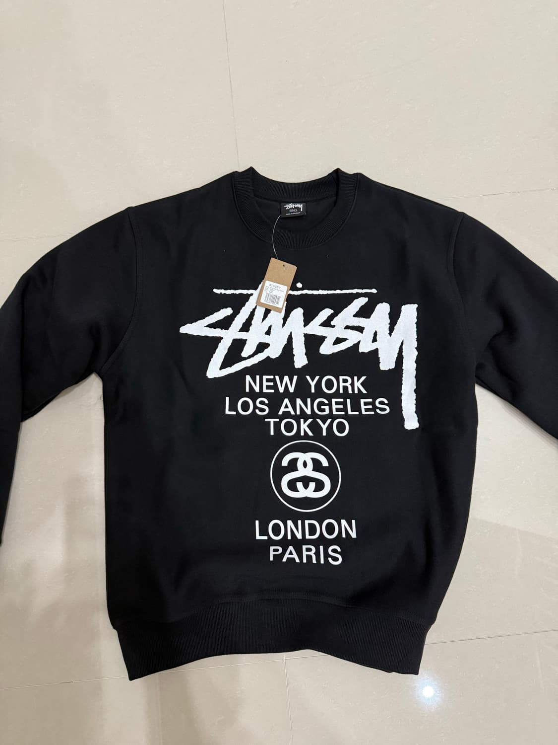 스투시 월드투어 맨투맨 정품 판매합니다 상품이미지2