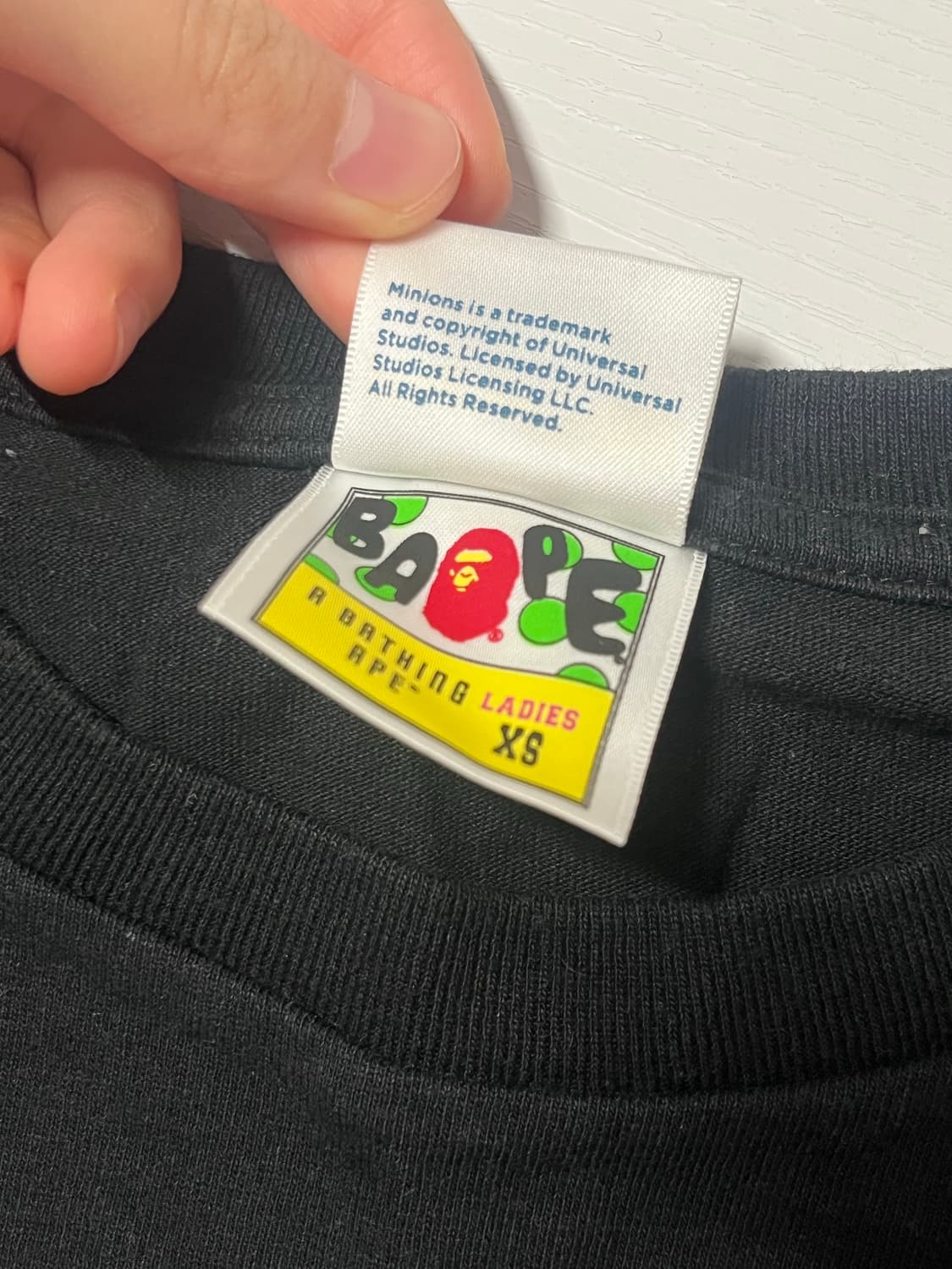 베이프 bape 베이비마일로 미니언즈 콜라보 반팔 반소매 티셔츠 상품이미지7