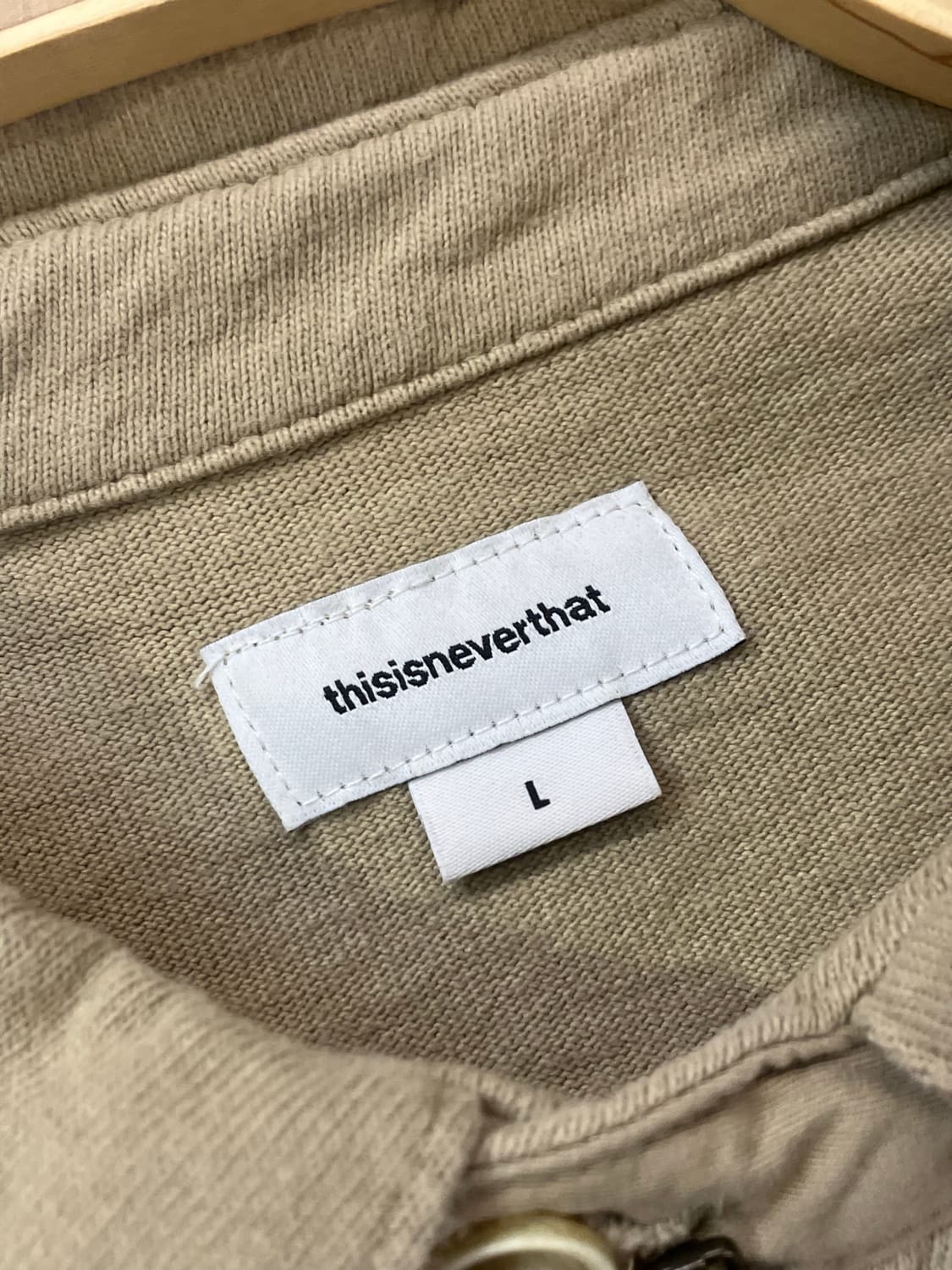 디스이즈네버뎃 셔츠 집업 베이지 L #csz2427 상품이미지4