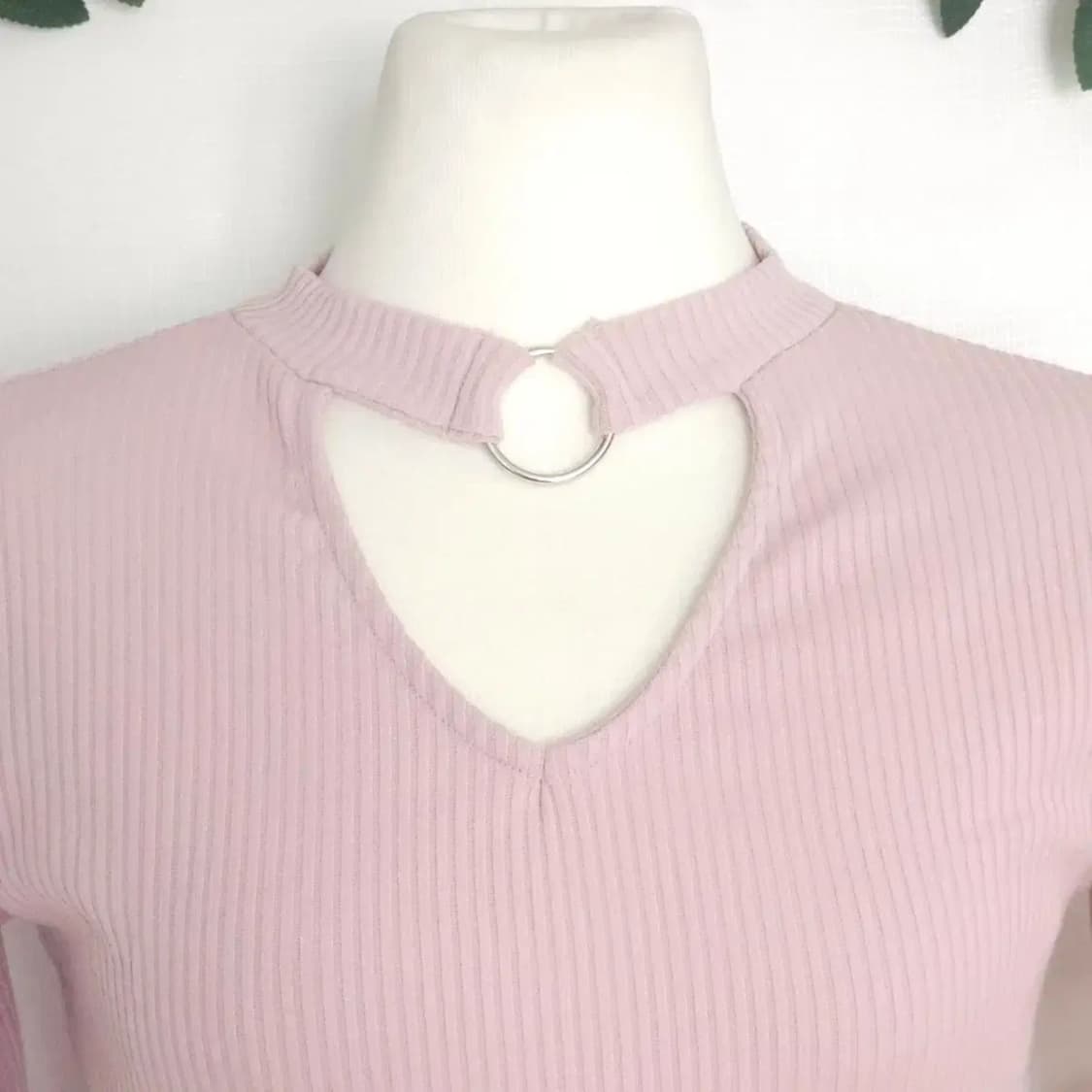 일본빈티지 핑크 니트티셔츠 상품이미지2