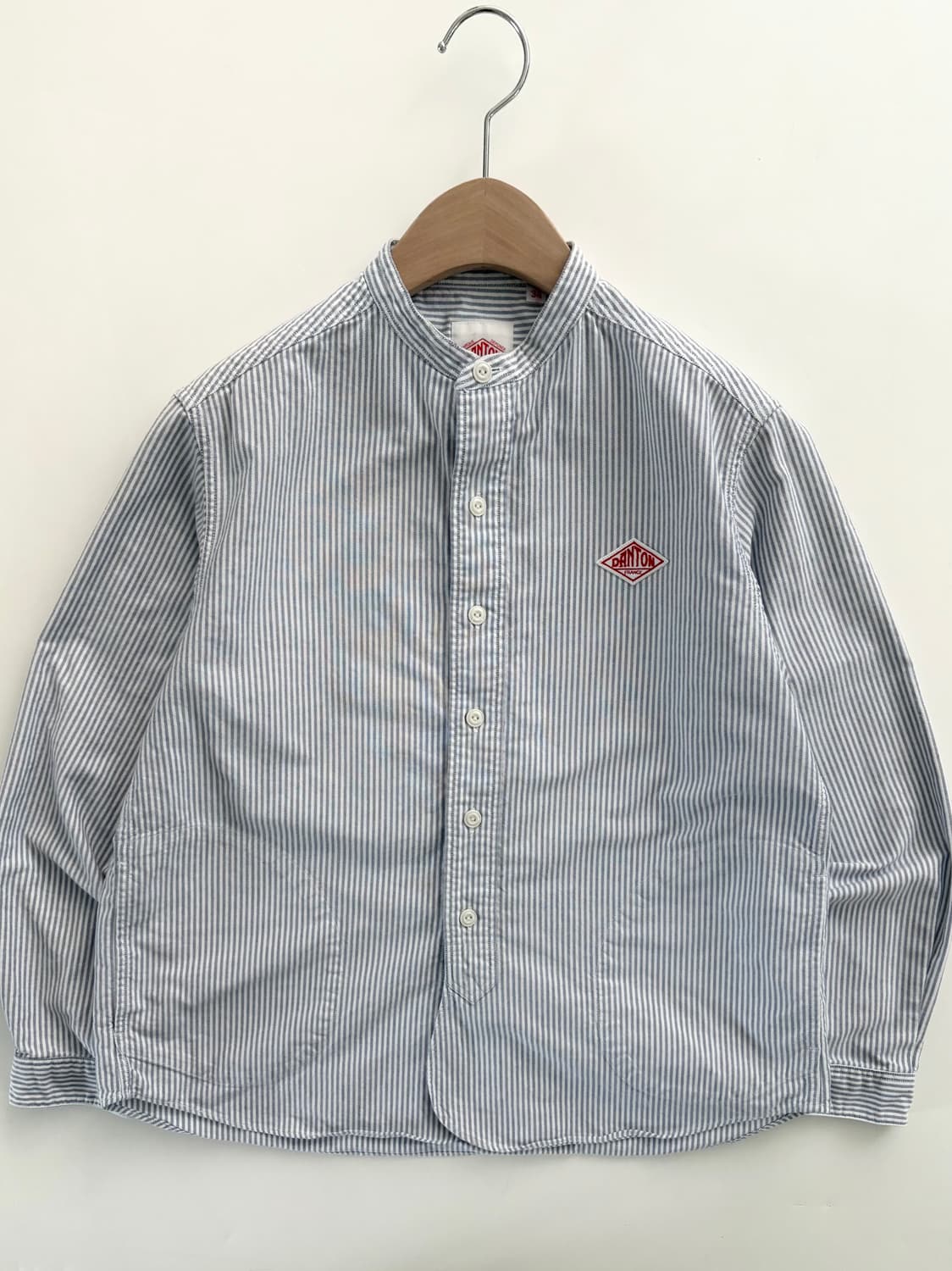 DANTON 단톤 논카라 스트라이프 셔츠 상품이미지3