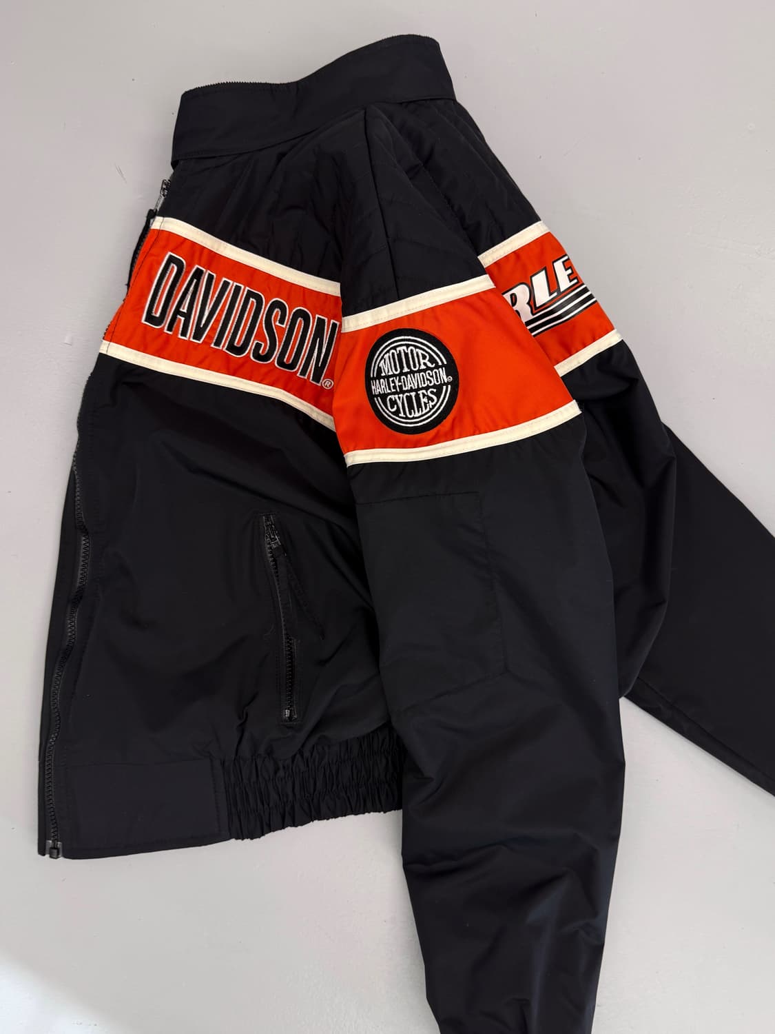 할리데이비슨 루즈핏 빅로고 레이싱 나일론 봄버 자켓 상품이미지3