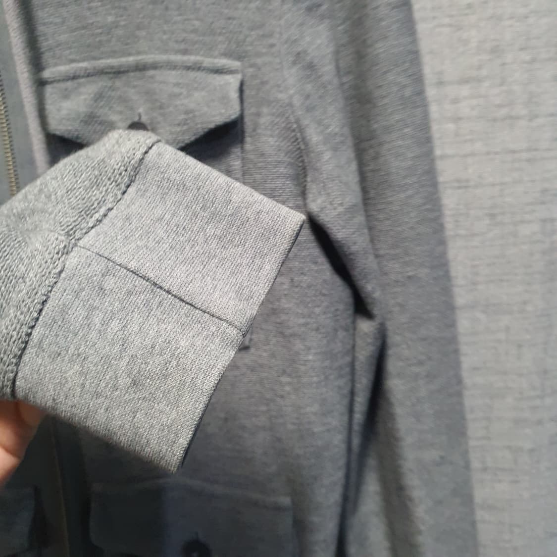 아르마니익스체인지  남성 포켓 레귤러핏 니트 후드집업  상품이미지4