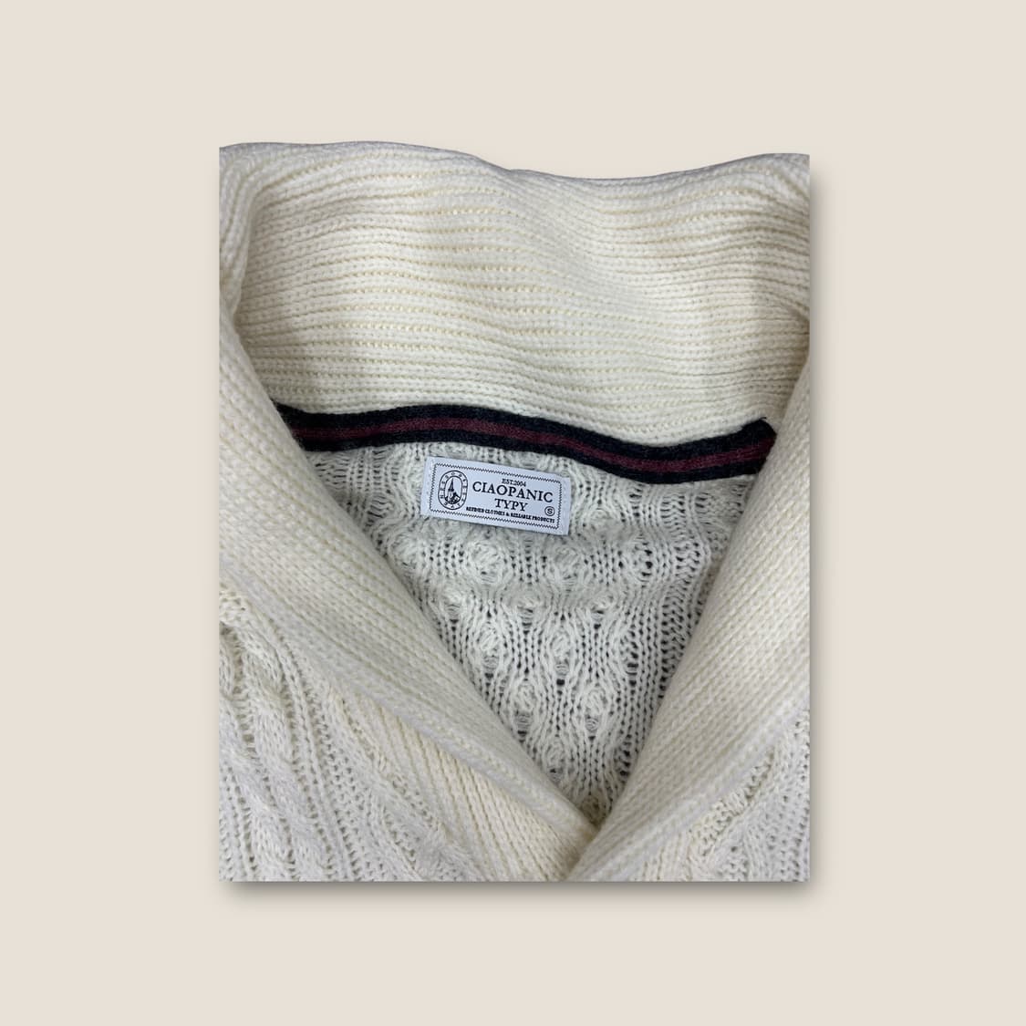 L009 차오패닉 티피 케이블 쇼울카라 가디건 size S (M-L) 상품이미지2