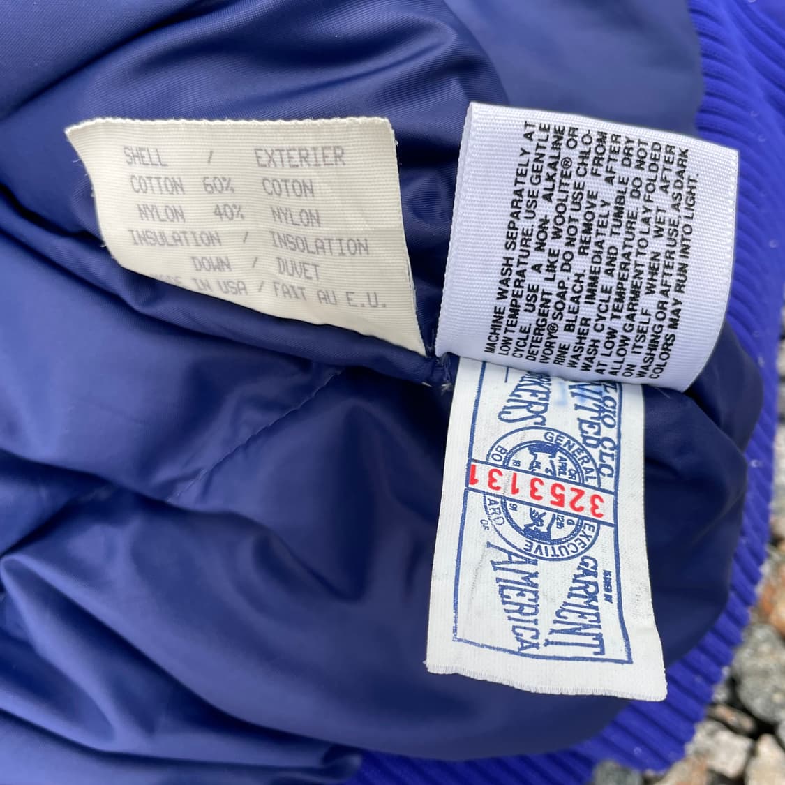 빈티지 베리어 다운 블루종 실측 100 상품이미지10