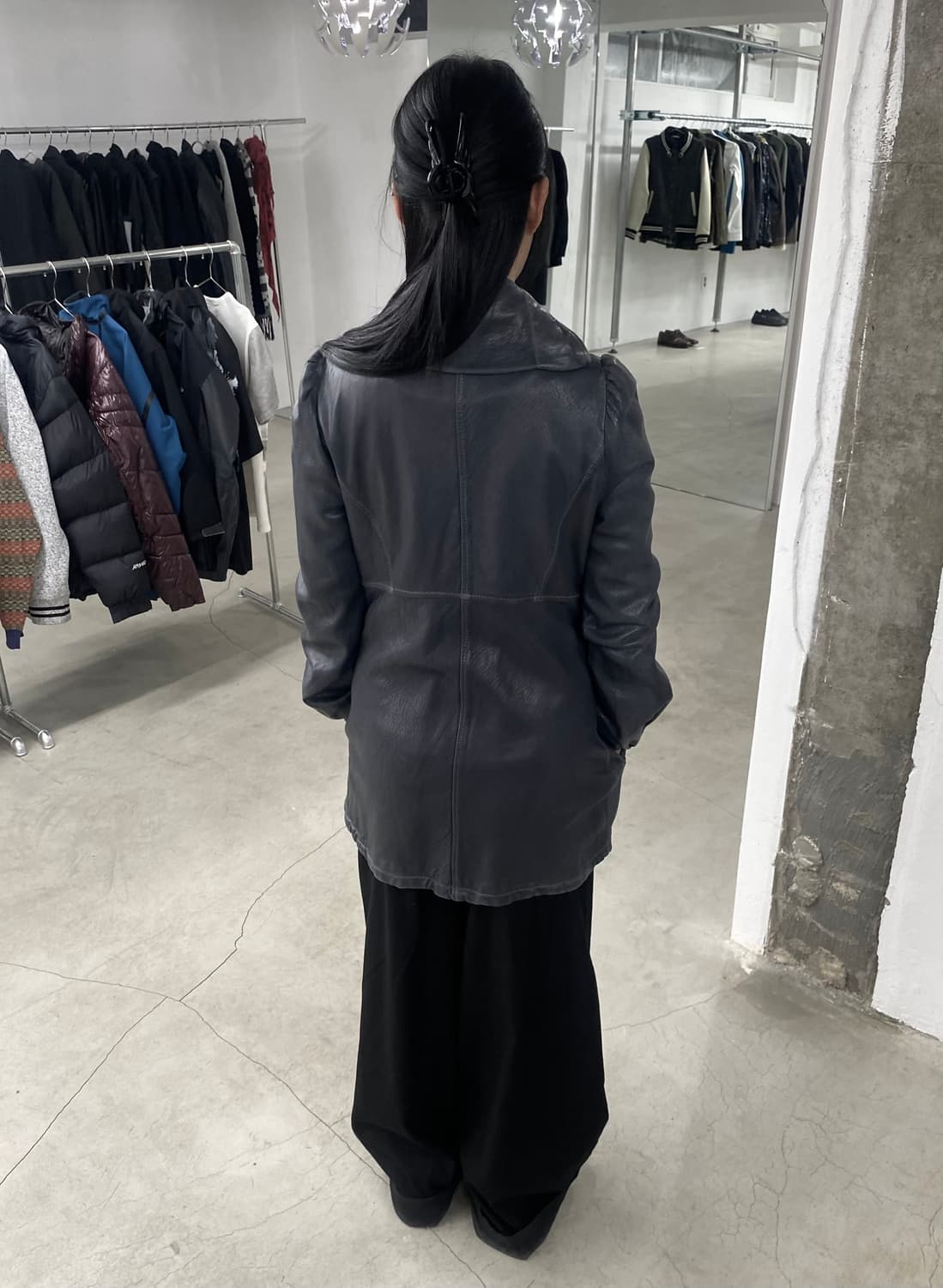 조르지오 브라토 램스킨 퍼프 레더 자켓 상품이미지5