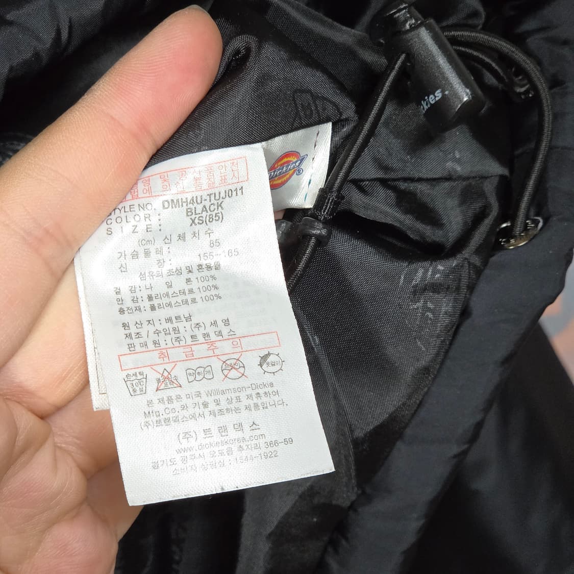 디키즈 블랙 경량 패딩 점퍼 상품이미지9