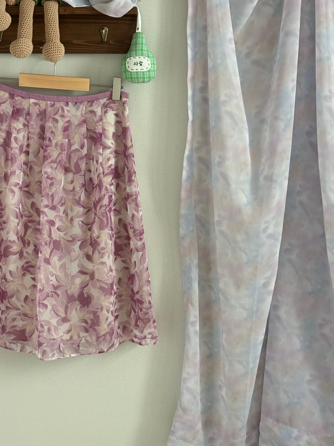 보라색 플라워 스커트 상품이미지2