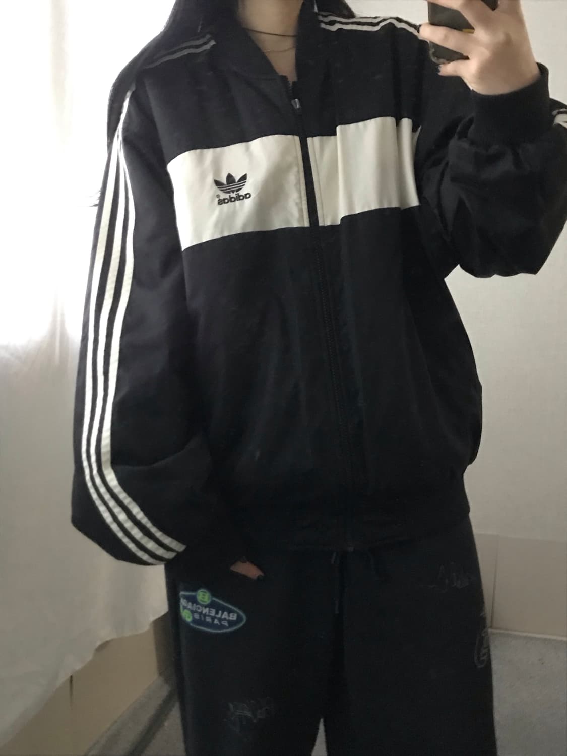 아디다스 90s 흰검 누빔패딩 상품이미지6