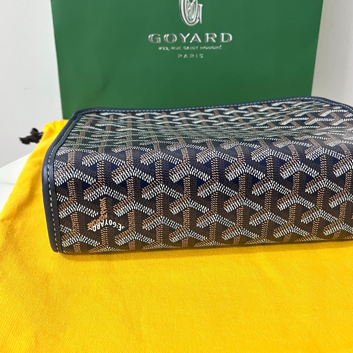 [미사용 새상품] 고야드 쥬방스 MM 네이비 클러치 백 가방 상품이미지9