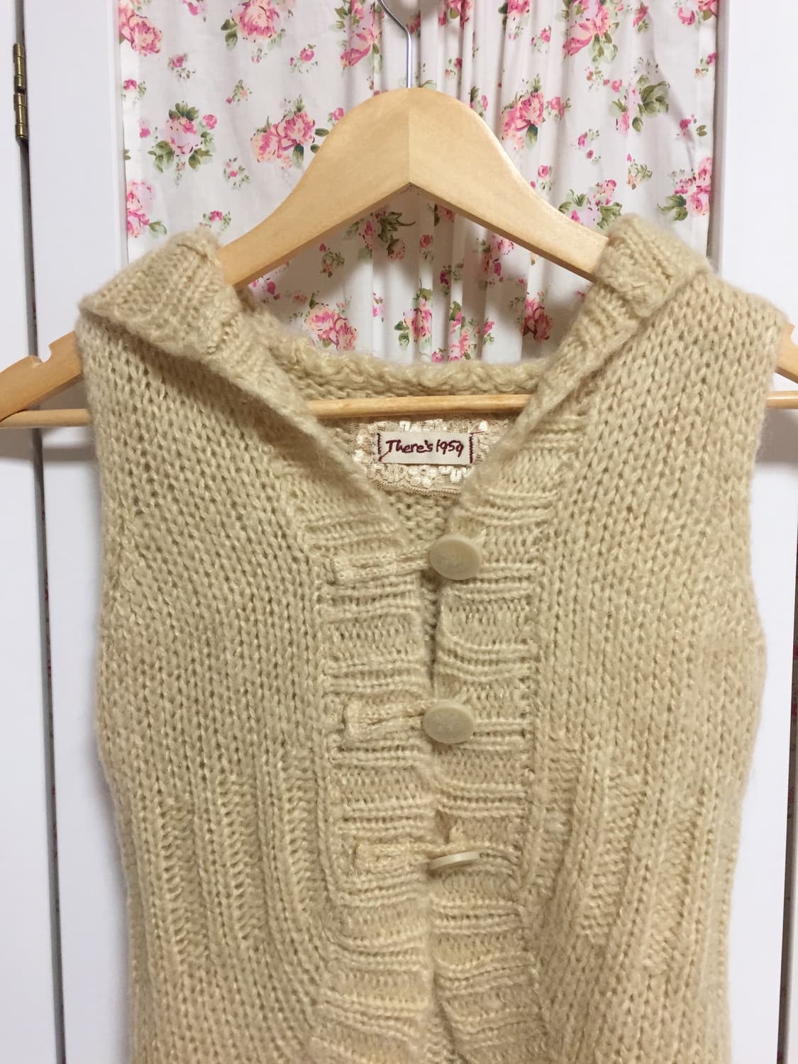 빈티지 후드 니트 베스트 상품이미지4