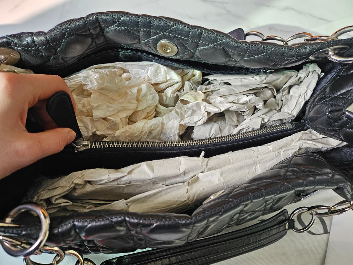 디올 레이디 퀼팅 까나쥬 체인 토트백 상품이미지9