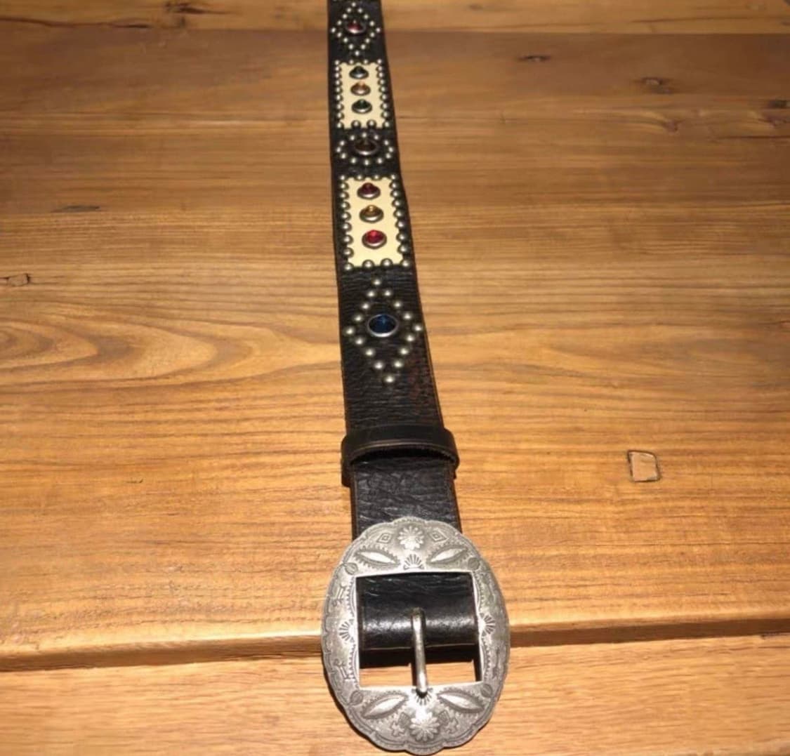 빈티지 더블알에 RRL스타일 젬스톤 벨트 상품이미지3