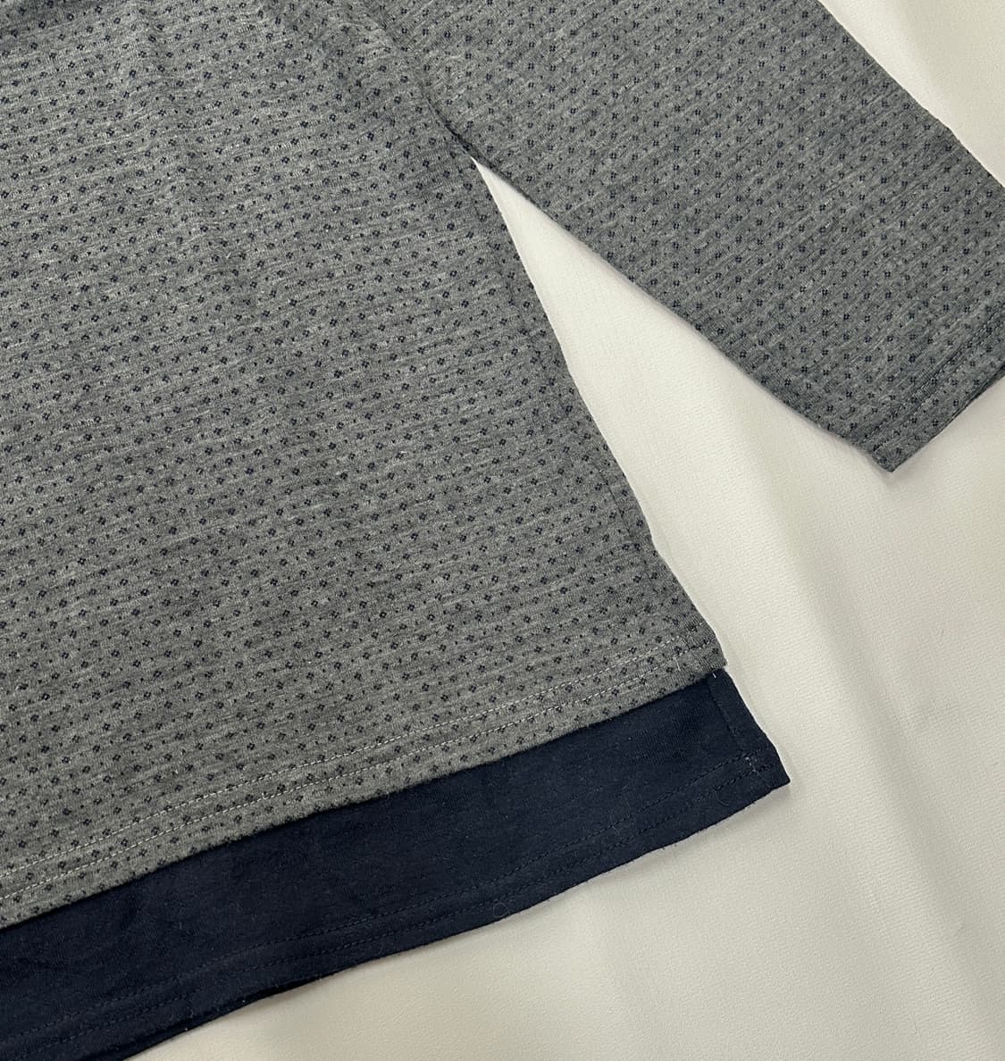 🫐레이어드 패턴 긴팔 티셔츠🫐하구미 그런지 히피 보헤미안  상품이미지3