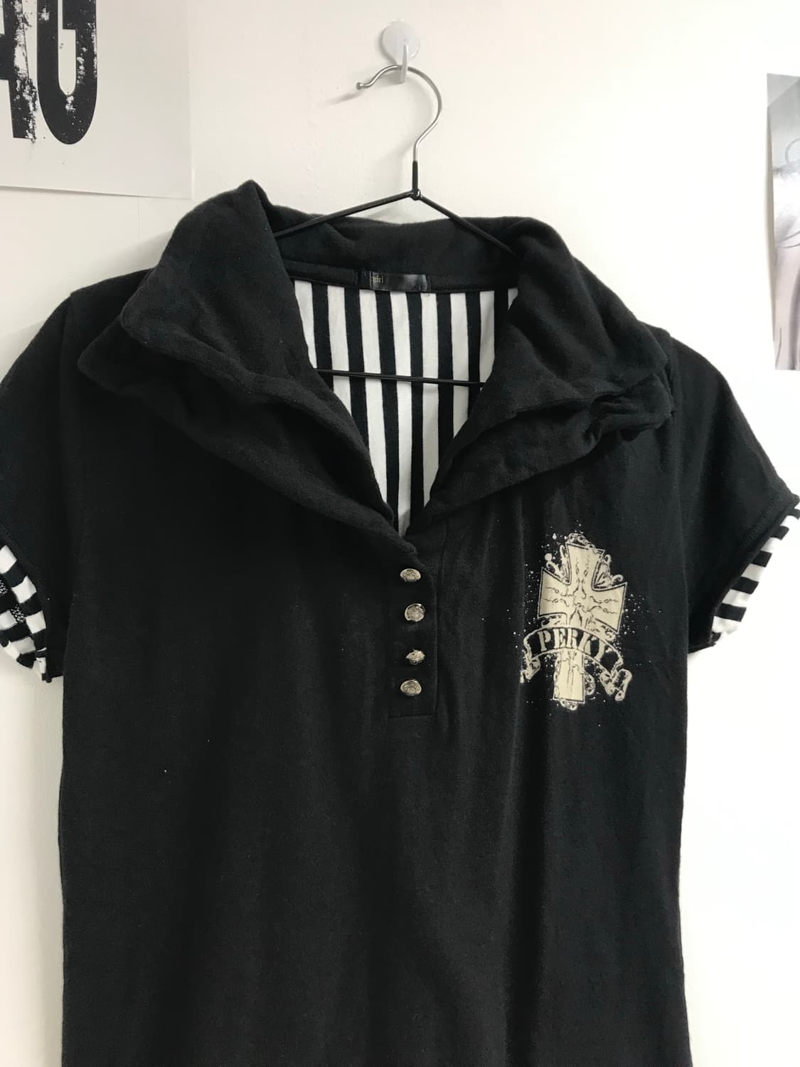 Punk mood double collar halfsleeve 상품이미지3