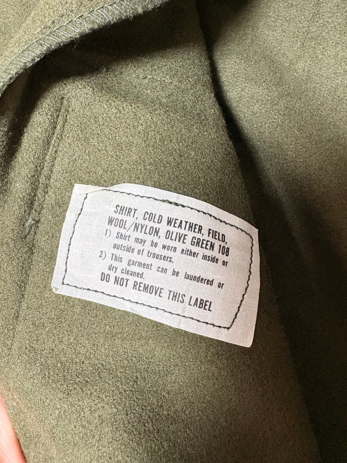 1970년대 미군 울 필드셔츠 OG-108 빈티지 밀리터리 셔츠 자켓 상품이미지4