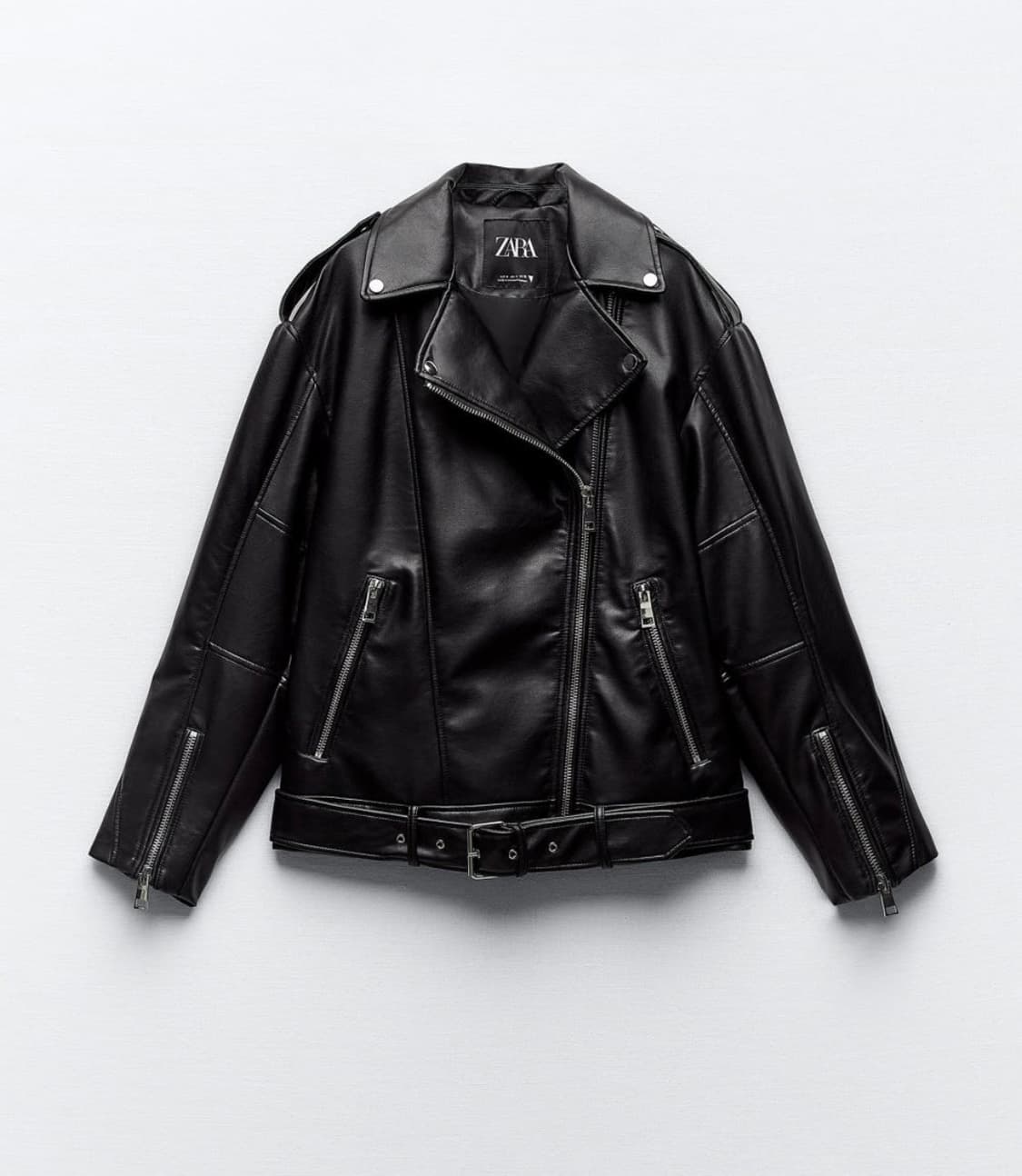 zara 자라 레더 오버사이즈 바이크 자켓 상품이미지5