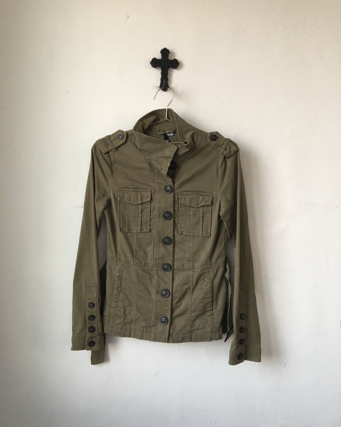 Button point high neck jacket 상품이미지3