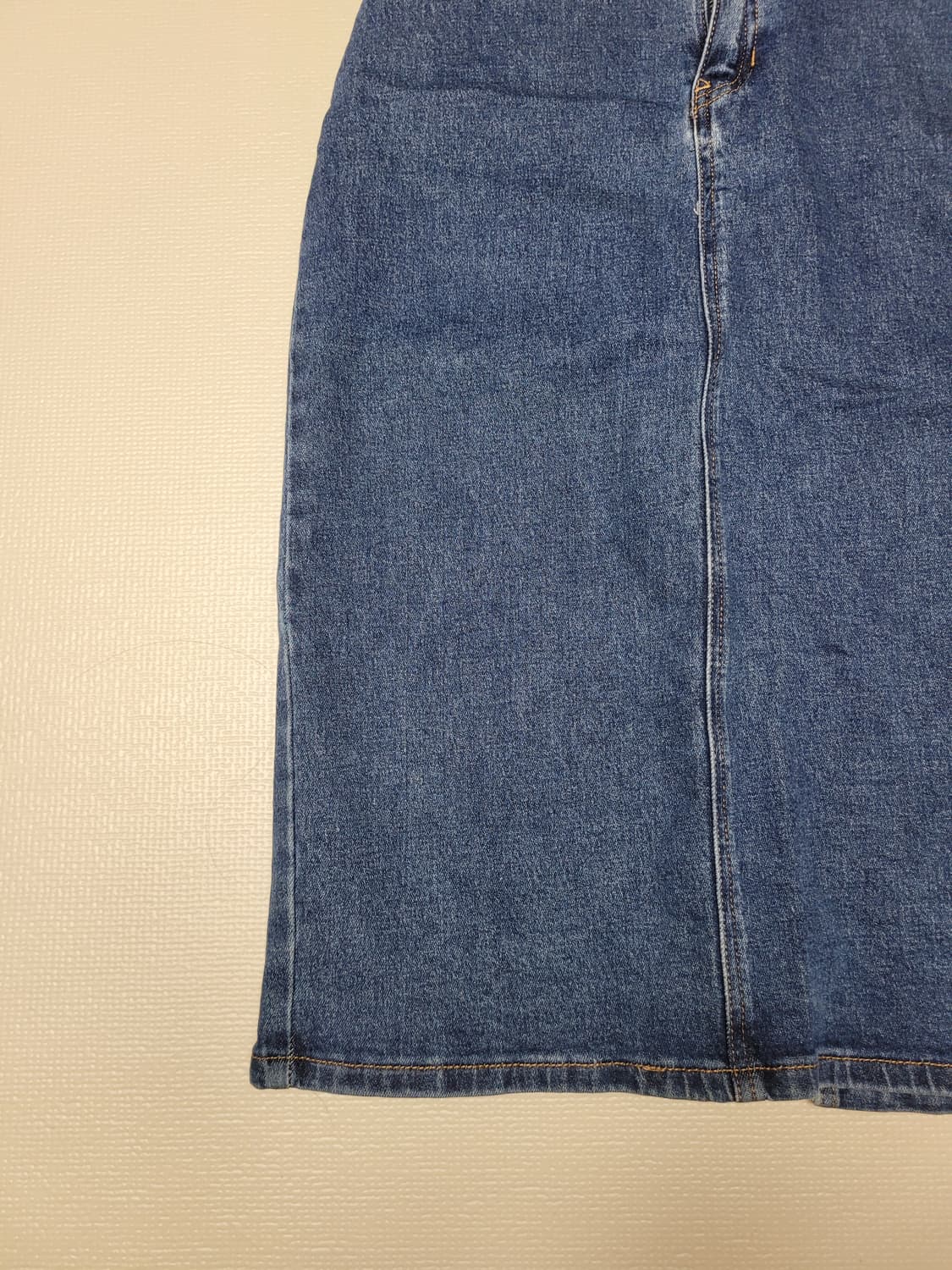 반에이크 VANAKE 여자 뒤트임 데님 롱스커트 27 인디고 상품이미지3