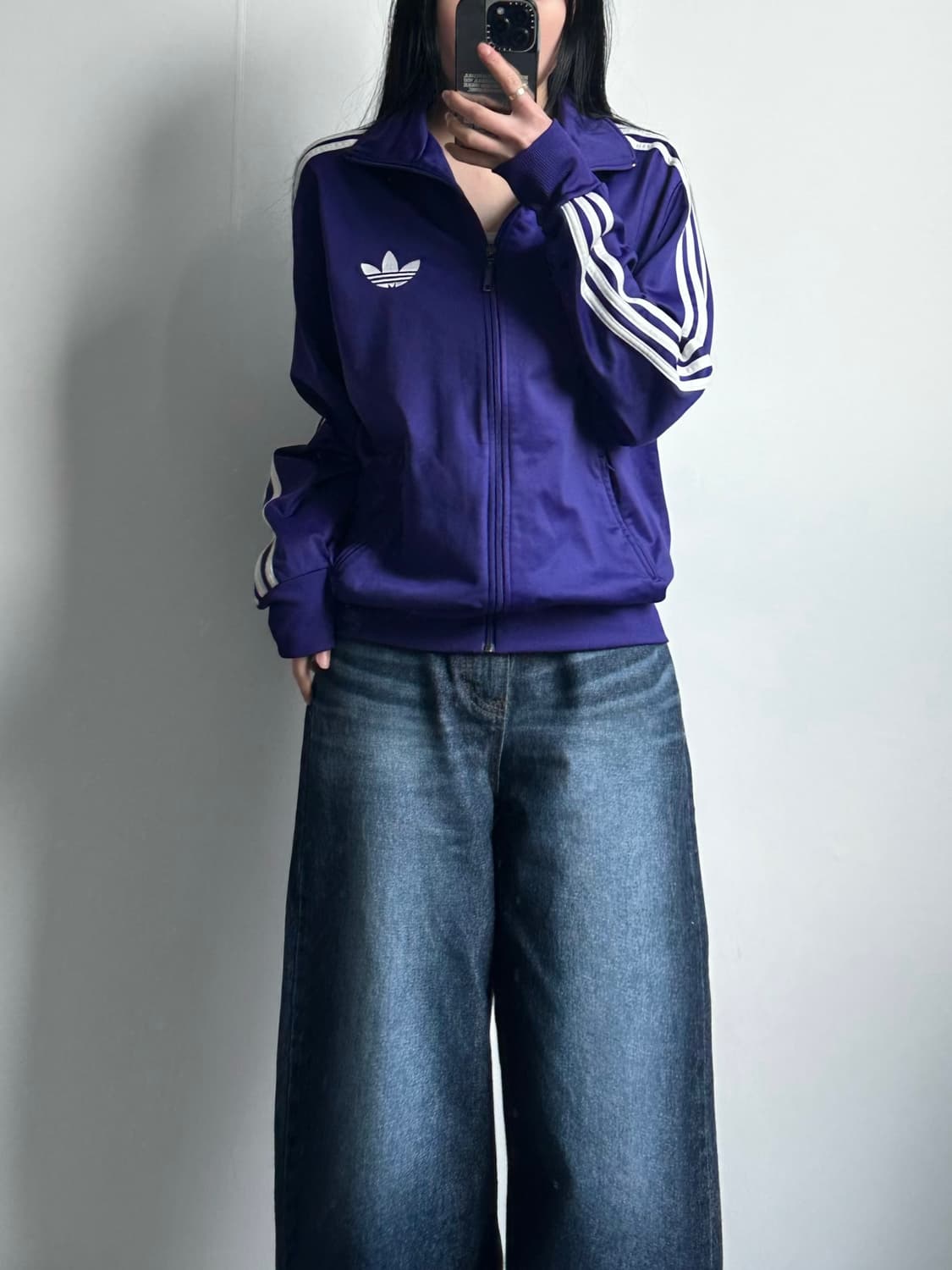 아디다스 구 파이어버드 사이드라인 퍼플 져지 상품이미지1