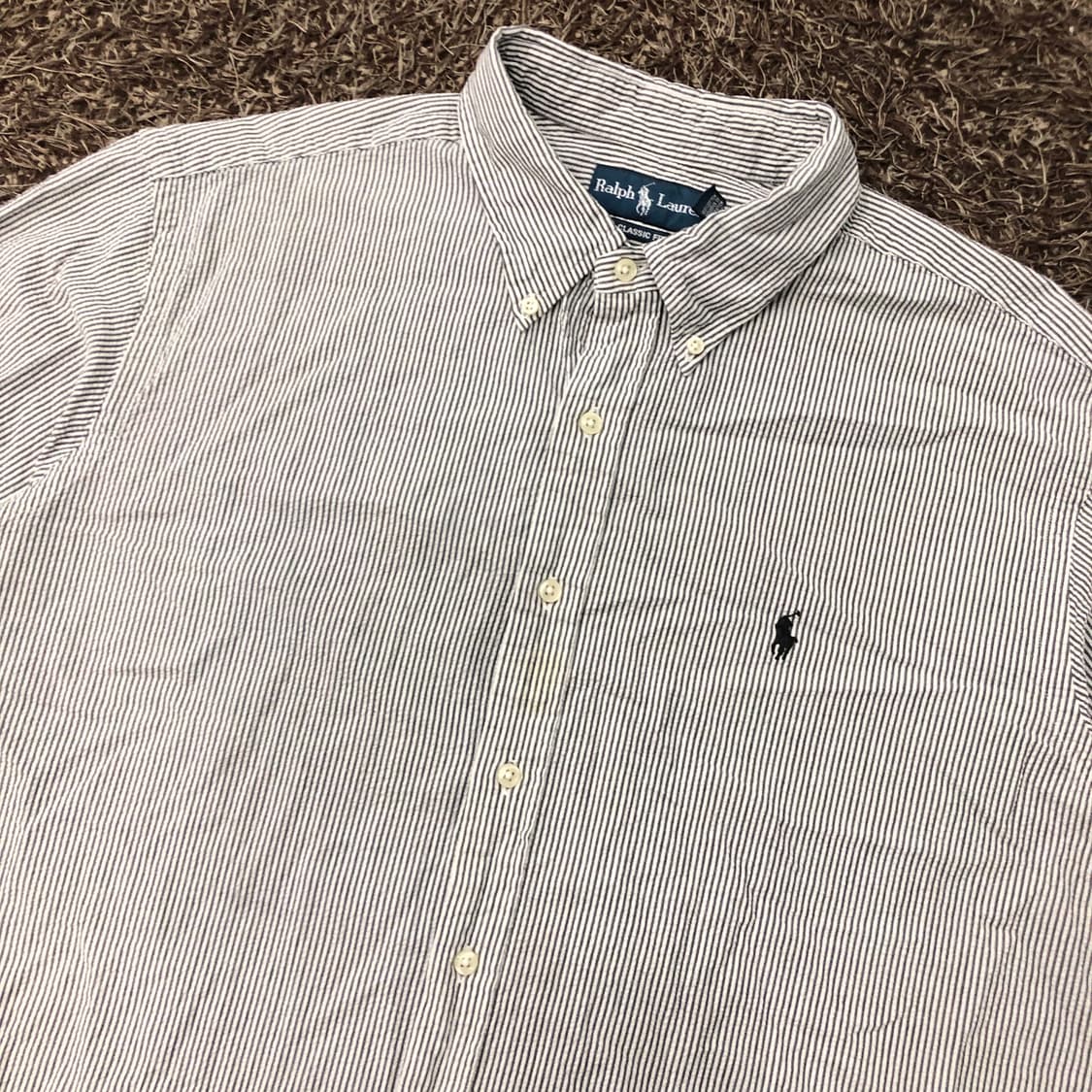 폴로 랄프로렌 시어서커 스트라이프 반팔 셔츠 상품이미지2