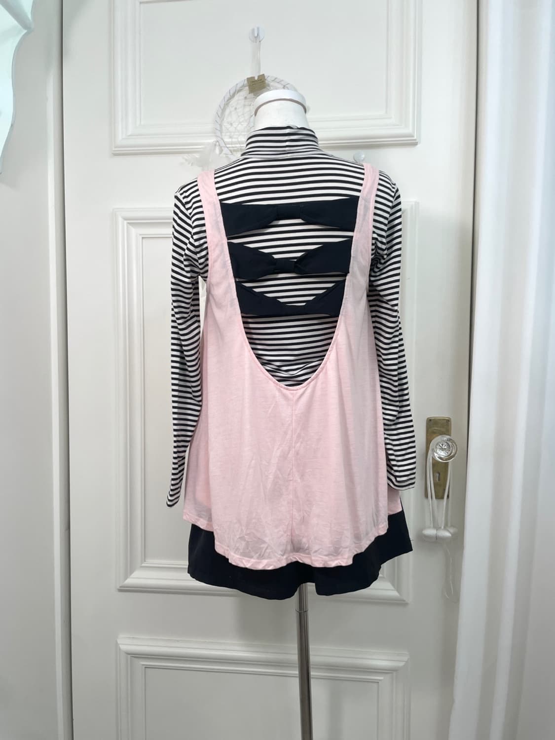 black bow pleats banding mini skirt 상품이미지8